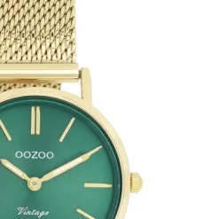 Oozoo Damen Armbanduhr Vintage Series Analog Metall Mesh gold UOC20297