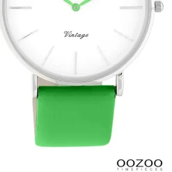 Oozoo Damen Armbanduhr Vintage Series Analog Leder grün UOC20279