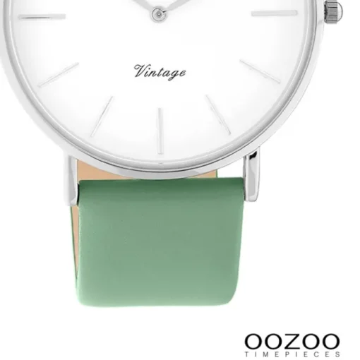 Oozoo Damen Armbanduhr Vintage Series Analog Leder grün UOC20251