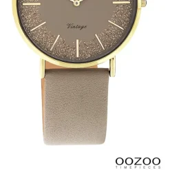 Oozoo Damen Armbanduhr Vintage Series Analog Leder braun UOC20184