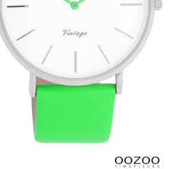 Oozoo Damen Armbanduhr Vintage Analog Leder grün UOC20311