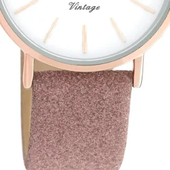 Oozoo Damen Armbanduhr Vintage C20157 Analog Leder rosa UOC20157