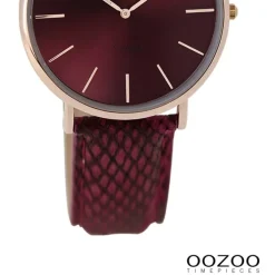 Oozoo Damen Armbanduhr Vintage Analog Leder rot UOC9306A