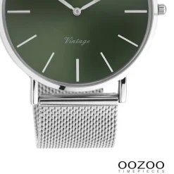 Oozoo Damen Armbanduhr Vintage Analog Metall silber UOC10871