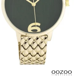 Oozoo Damen Armbanduhr Vintage Analog Metall gold UOC10878
