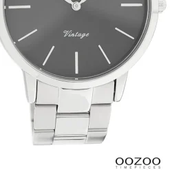 Oozoo Damen Armbanduhr Vintage Series Analog Metall silber UOC20021