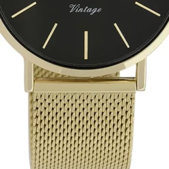 Oozoo Damen Armbanduhr Vintage Series Analog Edelstahl gold UOC9914A