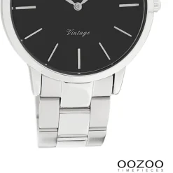 Oozoo Damen Armbanduhr Vintage Series Analog Metall silber UOC20031