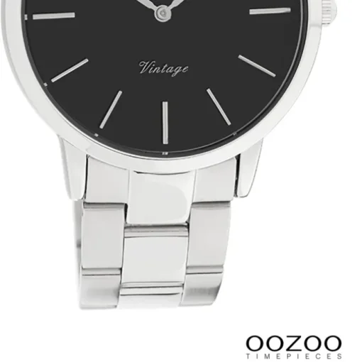 Oozoo Damen Armbanduhr Vintage Series Analog Metall silber UOC20031