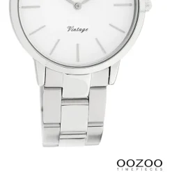 Oozoo Damen Armbanduhr Vintage Series Analog Metall silber UOC20038