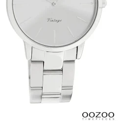 Oozoo Damen Armbanduhr Vintage Series Analog Metall silber UOC20039