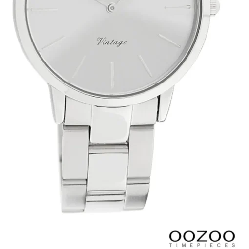 Oozoo Damen Armbanduhr Vintage Series Analog Metall silber UOC20039
