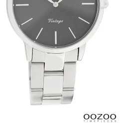 Oozoo Damen Armbanduhr Vintage Series Analog Metall silber UOC20042