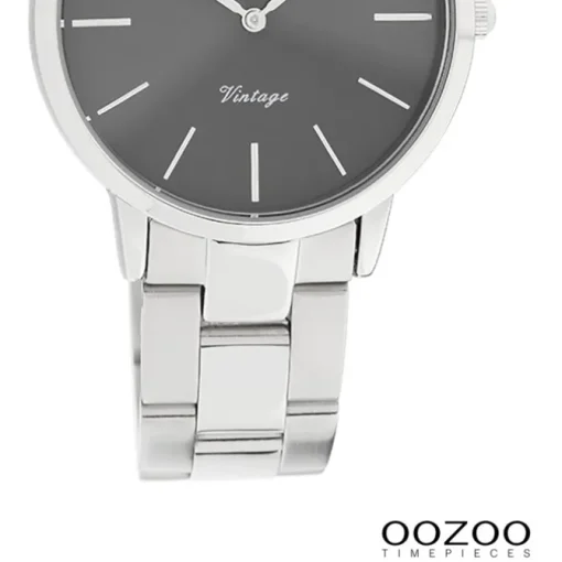 Oozoo Damen Armbanduhr Vintage Series Analog Metall silber UOC20042