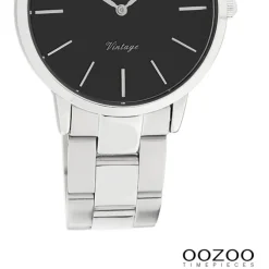 Oozoo Damen Armbanduhr Vintage Series Analog Metall silber UOC20043
