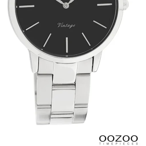 Oozoo Damen Armbanduhr Vintage Series Analog Metall silber UOC20043