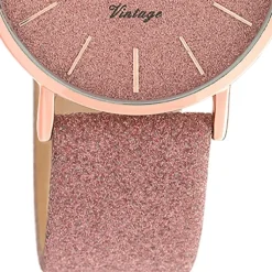 Oozoo Damen Armbanduhr Vintage Series C20201 Analog Leder rosa UOC20201