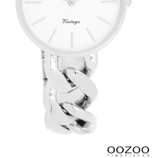 Oozoo Damen Armbanduhr Vintage Series Analog Metall silber UOC20355