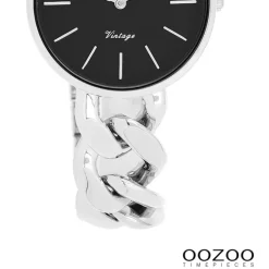Oozoo Damen Armbanduhr Vintage Series Analog Metall silber UOC20356