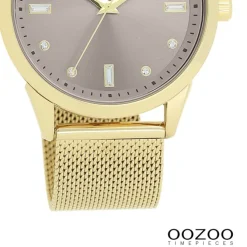Oozoo Damen Armbanduhr Vintage Series Analog Metall gold UOC11357