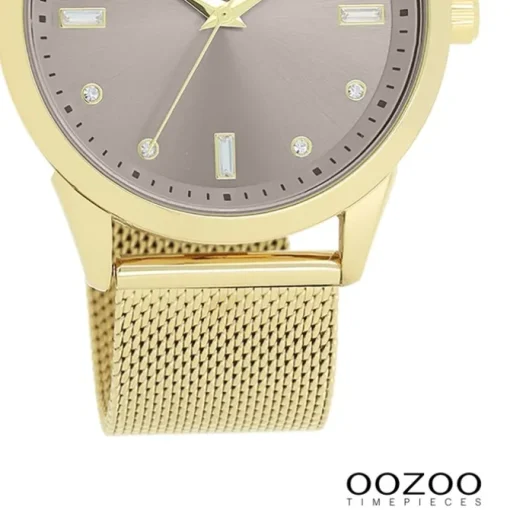 Oozoo Damen Armbanduhr Vintage Series Analog Metall gold UOC11357