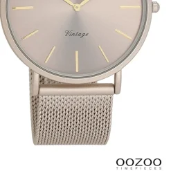 Oozoo Damen Armbanduhr Vintage Series Analog Metall braun UOC20336