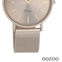 Oozoo Damen Armbanduhr Vintage Series Analog Metall braun UOC20337