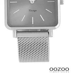 Oozoo Damen Armbanduhr Vintage Series Analog Metall silber UOC9842A