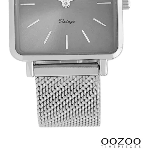 Oozoo Damen Armbanduhr Vintage Series Analog Metall silber UOC9842A