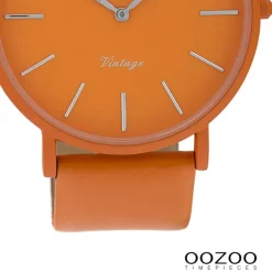 Oozoo Damen Armbanduhr Vintage Series Analog Metall orange UOC9880A