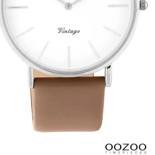 Oozoo Damen Armbanduhr Vintage Series Analog Leder braun UOC20252