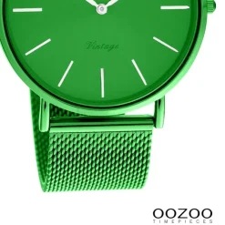 Oozoo Damen Armbanduhr Vintage Series C20273 Analog Metall Mesh grün UOC20273