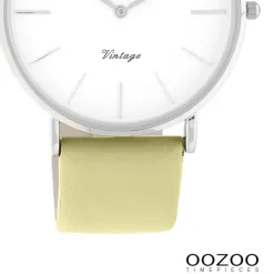Oozoo Damen Armbanduhr Vintage Series C20301 Analog Leder sand gelbgrün UOC20301
