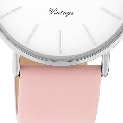 Oozoo Damen Armbanduhr Vintage C20210 Analog Leder rosa UOC20210