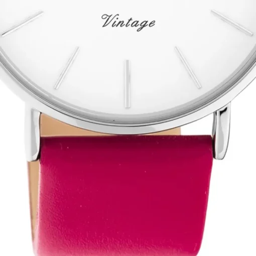 Oozoo Damen Armbanduhr Vintage C20212 Analog Leder rosa UOC20212