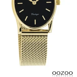 Oozoo Damen Armbanduhr Vintage Series Analog Metall Mesh gold UOC20259