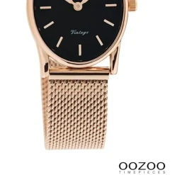 Oozoo Damen Armbanduhr Vintage Series Analog Metall Mesh rosegold UOC20260