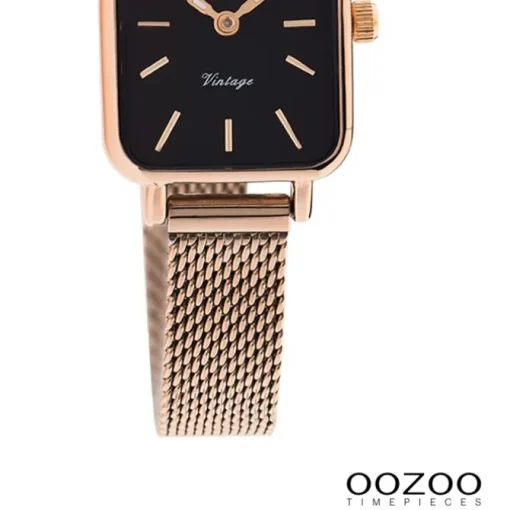 Oozoo Damen Armbanduhr Vintage Series Analog Metall Mesh rosegold UOC20270