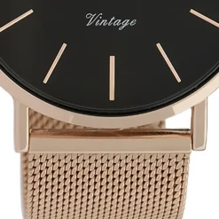 Oozoo Damen Armbanduhr Vintage Series C9924A Analog Edelstahl roségold UOC9924A