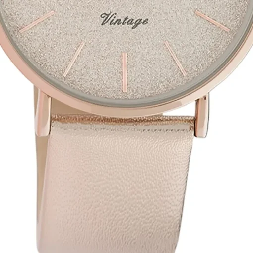 Oozoo Damen Armbanduhr Vintage Series C20205 Analog Leder rosa UOC20205