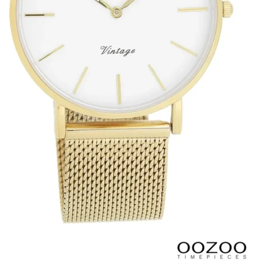 Oozoo Damen Armbanduhr Vintage Series Edelstahl gold UOC9910A