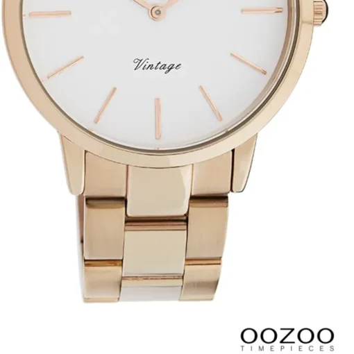 Oozoo Damen Armbanduhr Vintage Series Analog Metall rosegold UOC20036