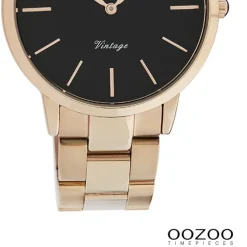 Oozoo Damen Armbanduhr Vintage Series Analog Metall rosegold UOC20037