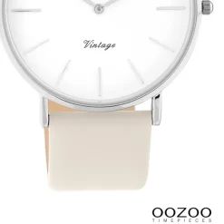 Oozoo Damen Armbanduhr Vintage Series Analog Leder beige UOC20250
