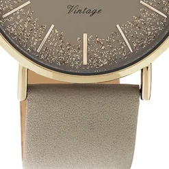 Oozoo Damen Armbanduhr Vintage C20130 Analog Leder braun UOC20130