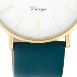 Oozoo Damen Armbanduhr Vintage C20228 Analog Leder türkis UOC20228