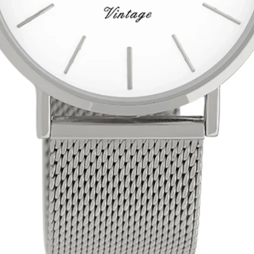 Oozoo Damen Armbanduhr Vintage Series C9902A Analog Edelstahl silber UOC9902A
