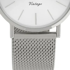 Oozoo Damen Armbanduhr Vintage Series C9906A Analog Edelstahl silber UOC9906A