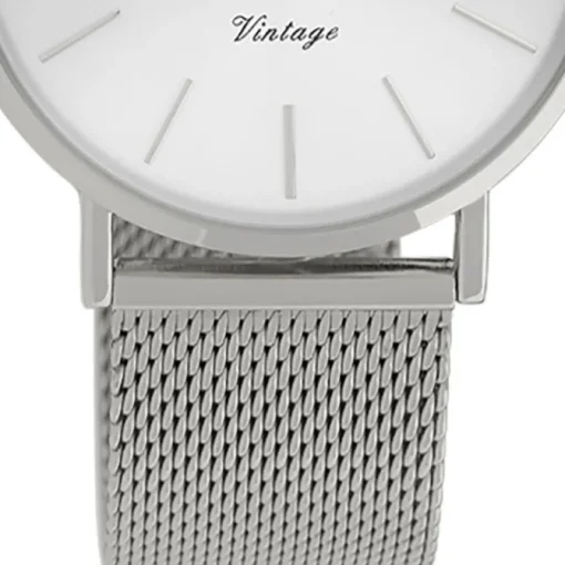 Oozoo Damen Armbanduhr Vintage Series C9906A Analog Edelstahl silber UOC9906A