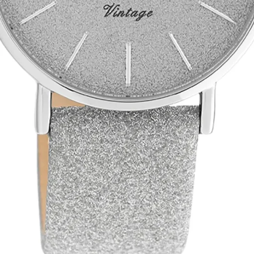 Oozoo Damen Armbanduhr Vintage Series C20200 Analog Leder silber UOC20200